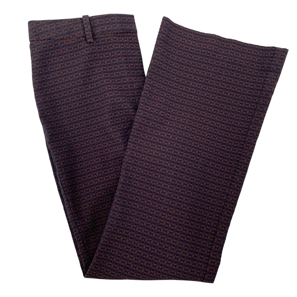 Wilfred Aritzia Women's Small Geometric Print Pants Wide Leg High Waisted Career